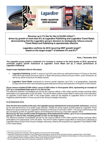 Miniature Groupe Lagardère
 Rapport trimestriel 2019-q3