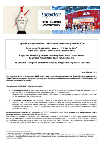 Miniature Groupe Lagardère
 Rapport trimestriel 2020-q1