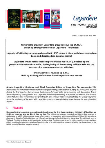 Miniature Groupe Lagardère
 Rapport trimestriel 2023-q1