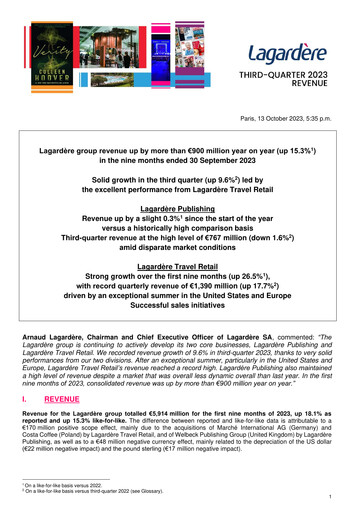 Miniature Groupe Lagardère
 Rapport trimestriel 2023-q3