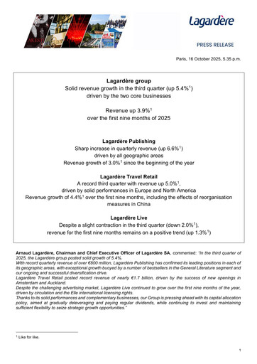 Miniature Groupe Lagardère
 Rapport trimestriel 2025-q3