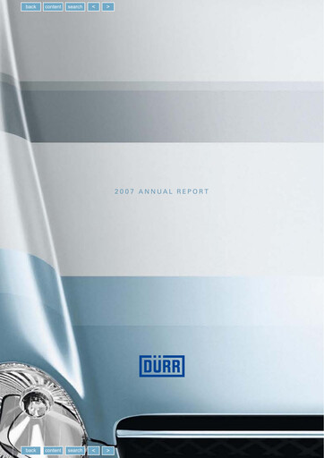 Thumbnail Dürr Annual Report 2007