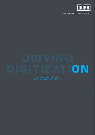 Thumbnail Dürr Financial Statement 2017