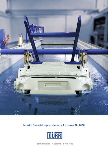 Thumbnail Dürr Half-year Report 2008-h1