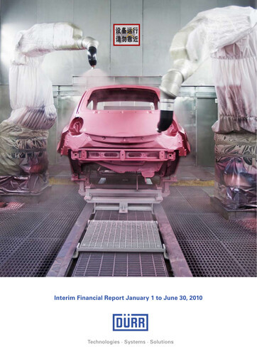 Thumbnail Dürr Half-year Report 2010-h1