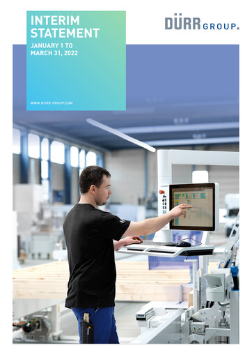 Thumbnail Dürr Quarterly Report 2022-q1