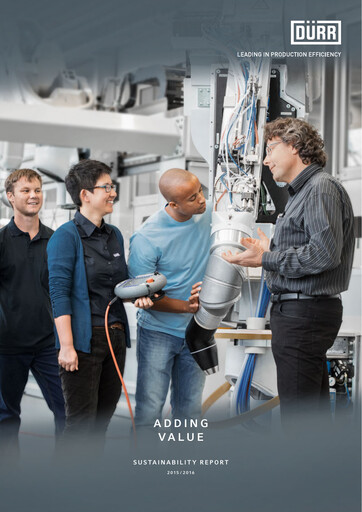 Thumbnail Dürr Sustainability Report 2015-2016
