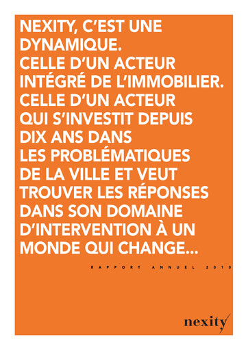 Thumbnail Nexity Annual Report 2010