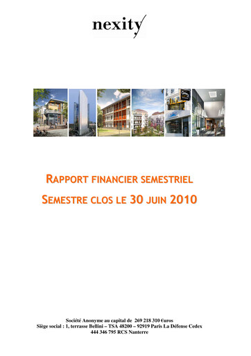 Vorschaubild Nexity Finanzbericht 2010-h1