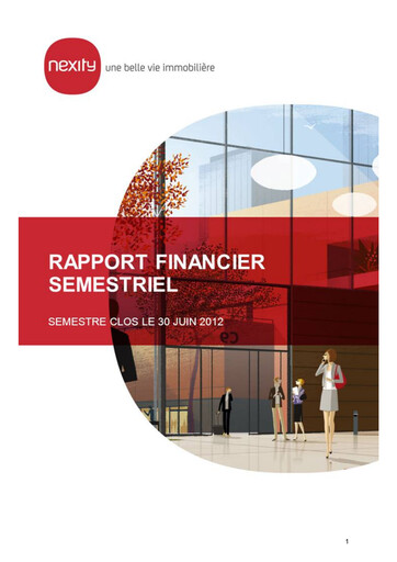 Vorschaubild Nexity Finanzbericht 2012-h1