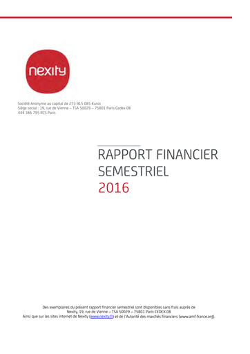 Vorschaubild Nexity Finanzbericht 2016-h1