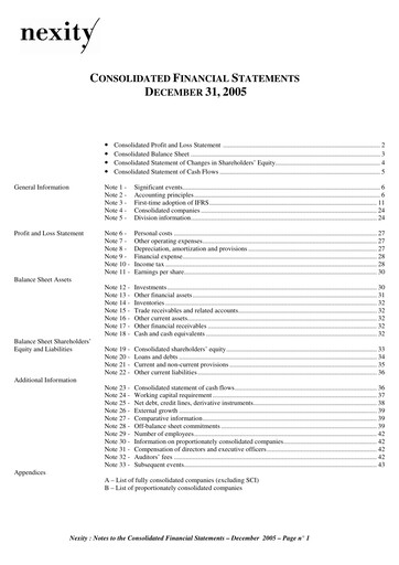 Thumbnail Nexity Financial Statement 2005