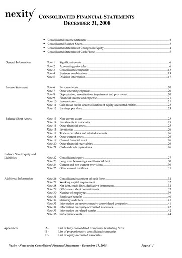 Thumbnail Nexity Financial Statement 2008