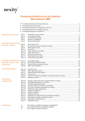 Thumbnail Nexity Financial Statement 2009