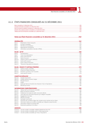 Thumbnail Nexity Financial Statement 2011