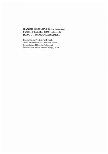 Thumbnail Banco Sabadell
 Financial Statement 2018