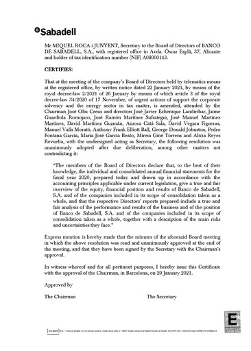 Thumbnail Banco Sabadell
 Financial Statement 2020