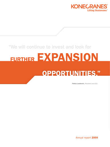 Thumbnail Konecranes
 Annual Report 2009