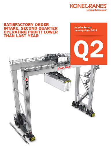 Thumbnail Konecranes
 Half-year Report 2013-h1