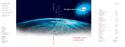 Thumbnail Pfeiffer Vacuum Annual Report 2004