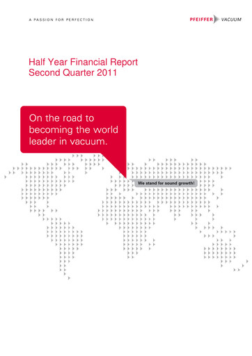 Thumbnail Pfeiffer Vacuum Half-year Report 2011-h1