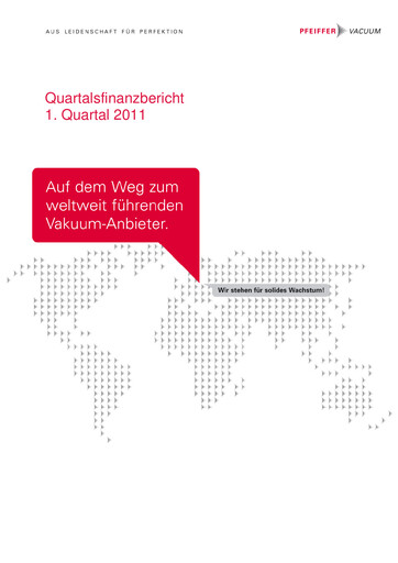 Thumbnail Pfeiffer Vacuum Quarterly Report 2011-q1