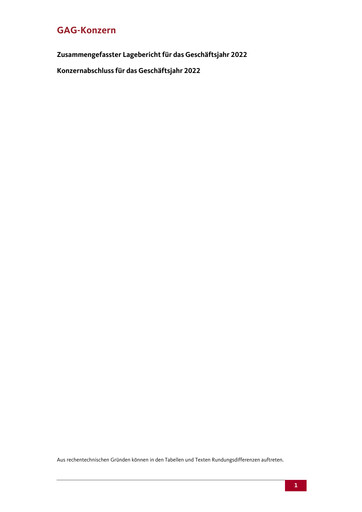 Thumbnail GAG Immobilien Financial Report 2022