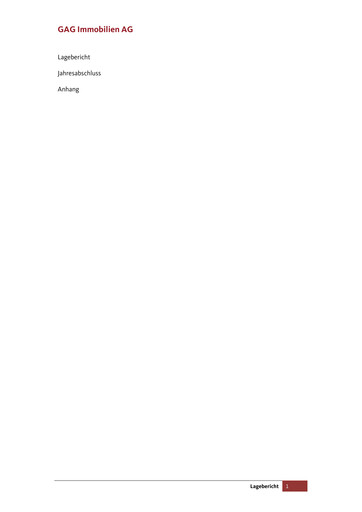 Miniature GAG Immobilien Bilan financier 2014