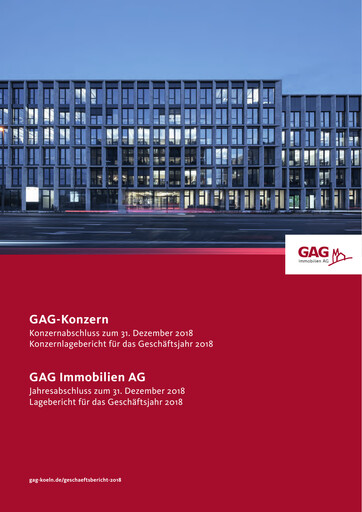 Miniature GAG Immobilien Bilan financier 2018