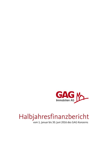 Miniature GAG Immobilien Rapport semestriel 2016-h1
