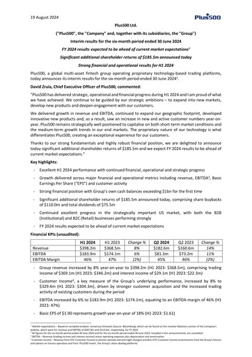 Thumbnail Plus500 Half-year Report 2024-h1