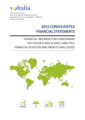 Thumbnail Voltalia Financial Statement 2015