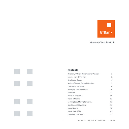 Thumbnail Guaranty Trust Bank
 Annual Report 2005