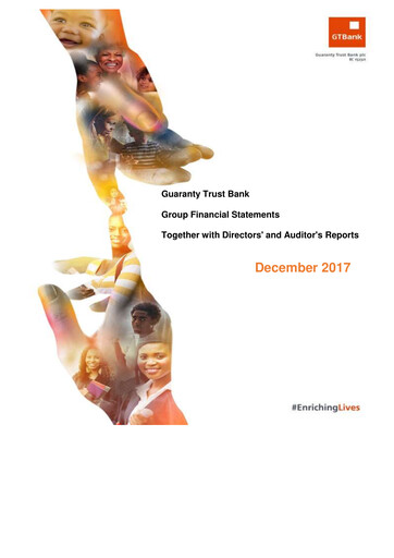 Miniature Guaranty Trust Bank
 Bilan financier 2017