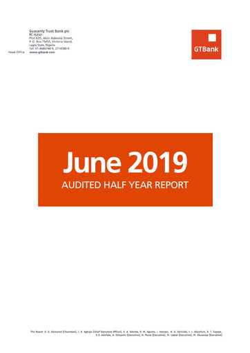 Miniature Guaranty Trust Bank
 Bilan financier 2019-h1