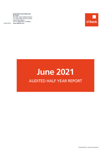 Miniature Guaranty Trust Bank
 Bilan financier 2021-h1