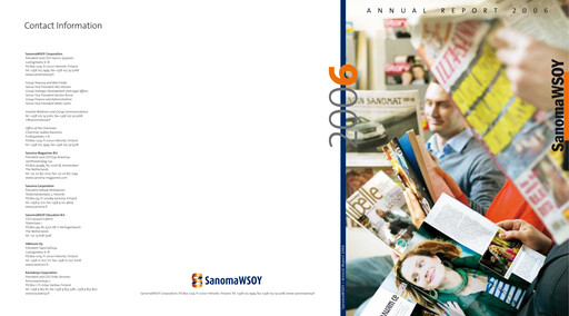 Thumbnail Sanoma
 Annual Report 2006