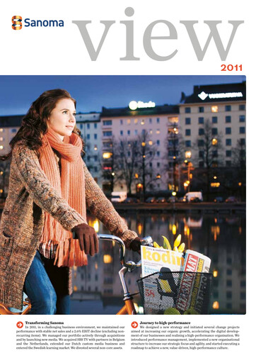 Thumbnail Sanoma
 Annual Report 2011