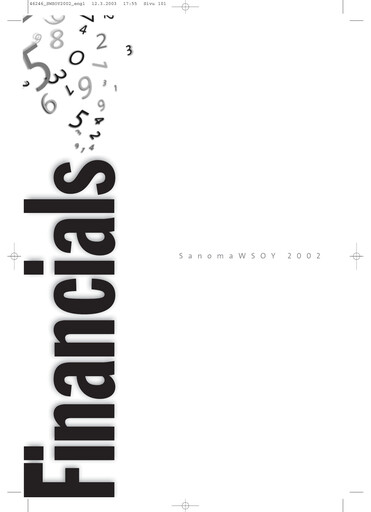 Vorschaubild Sanoma
 Finanzmitteilung 2002