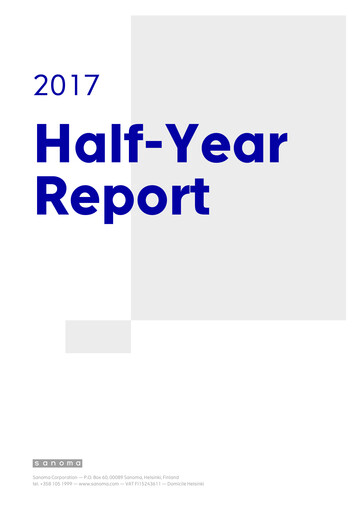 Thumbnail Sanoma
 Half-year Report 2017-h1