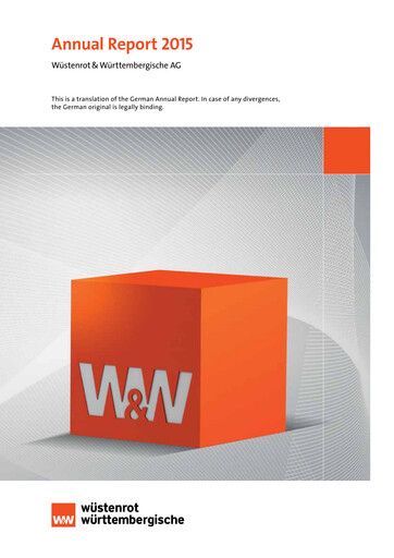 Miniature Wüstenrot & Württembergische Rapport annuel 2015