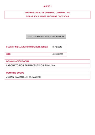 Thumbnail Laboratorios Farmaceuticos Rovi Annual Report 2016