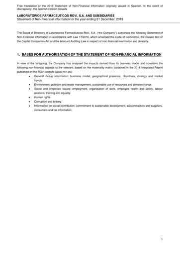 Thumbnail Laboratorios Farmaceuticos Rovi ESG Report 2019