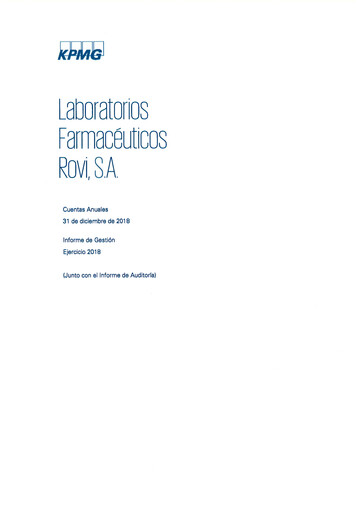 Thumbnail Laboratorios Farmaceuticos Rovi Financial Report 2018