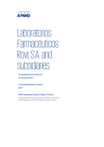 Thumbnail Laboratorios Farmaceuticos Rovi Financial Statement 2017