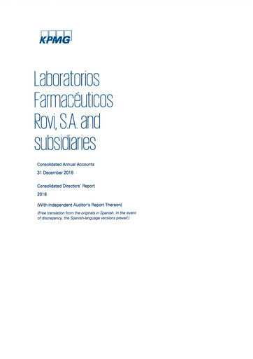 Thumbnail Laboratorios Farmaceuticos Rovi Financial Statement 2018