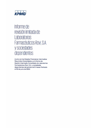 Thumbnail Laboratorios Farmaceuticos Rovi Half-year Report 2024-h1