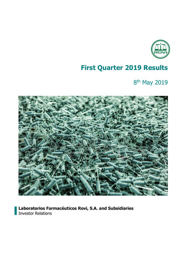 Thumbnail Laboratorios Farmaceuticos Rovi Quarterly Report 2019-q1