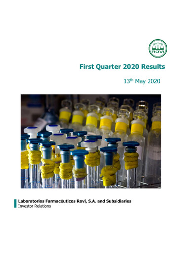 Thumbnail Laboratorios Farmaceuticos Rovi Quarterly Report 2020-q1