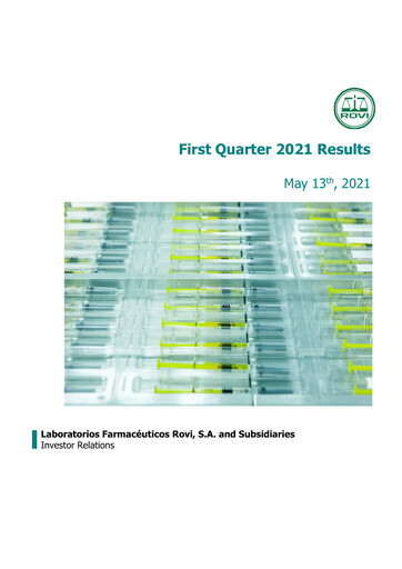 Thumbnail Laboratorios Farmaceuticos Rovi Quarterly Report 2021-q1